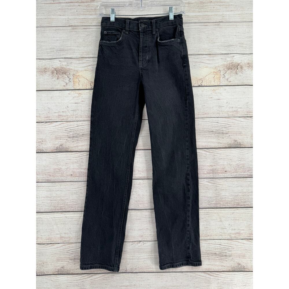 Rails Topanga High Rise Straight Leg Jeans‎ Womens 24 Black Dark Wash Denim